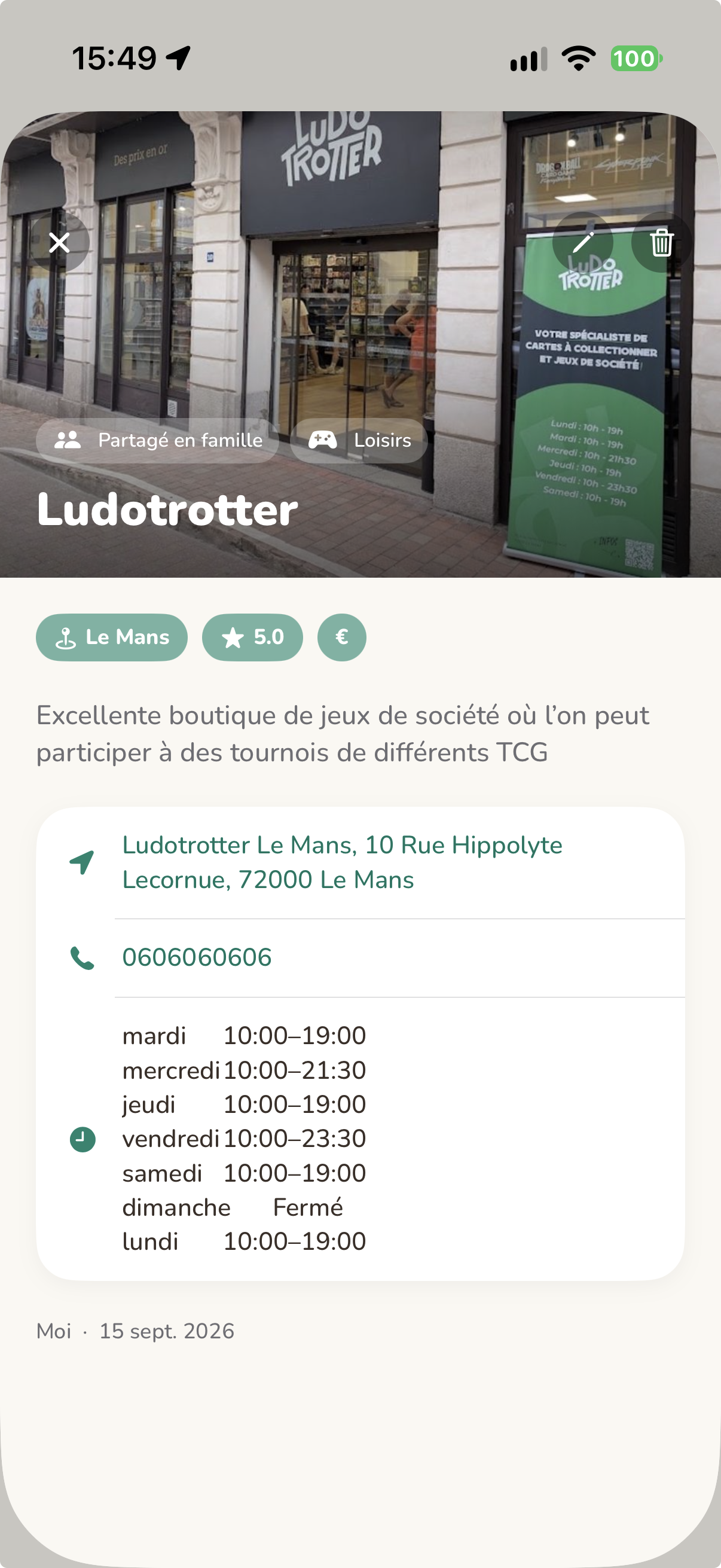 Aperçu du module Carnet d'adresses